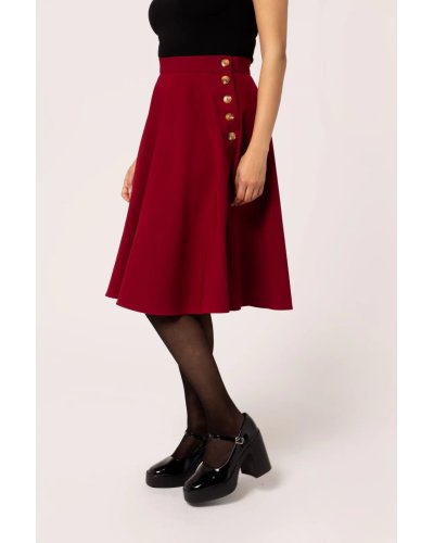 Jupe Ravenwood rouge foncé HELL BUNNY