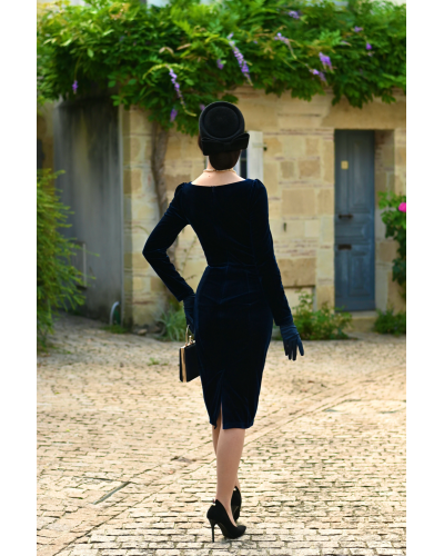 Robe fourreau en velours "Tia" HEARTS AND ROSES
