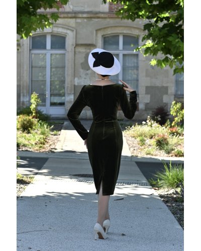 Robe fourreau en velours "Carmen" HEARTS AND ROSES