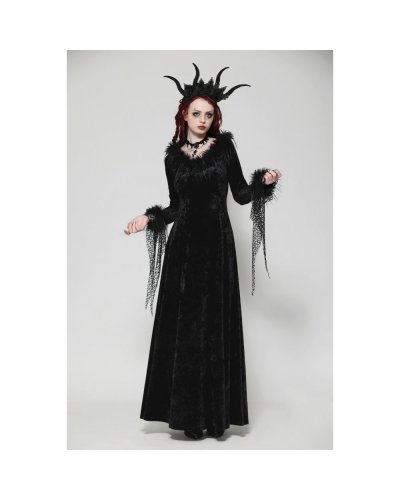 Robe longue "Gothic Dark Velvet" DARK IN LOVE