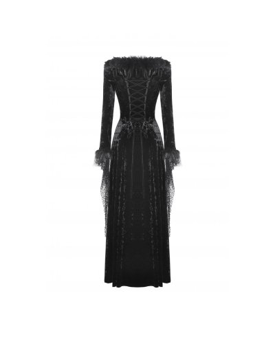 Robe longue "Gothic Dark Velvet" DARK IN LOVE