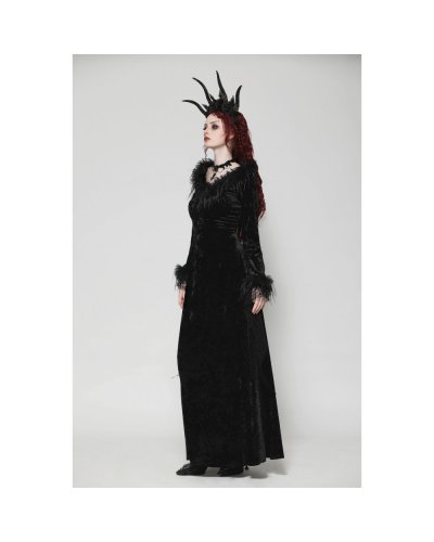 Robe longue "Gothic Dark Velvet" DARK IN LOVE