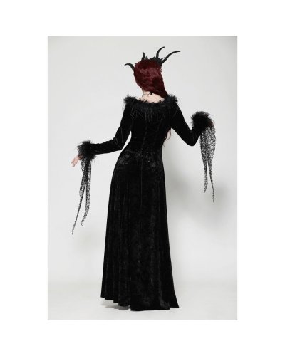 Robe longue "Gothic Dark Velvet" DARK IN LOVE
