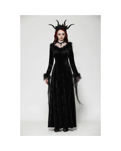 Robe longue "Gothic Dark Velvet" DARK IN LOVE