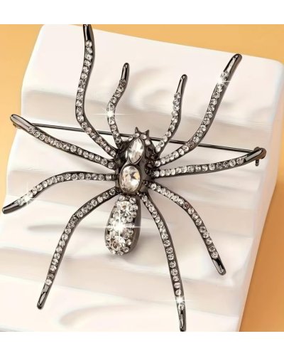 BROCHE Strass araignée