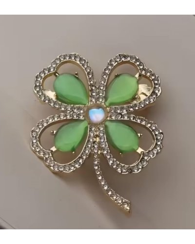 BROCHE Trèfle vert