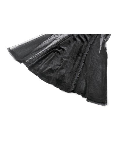 Robe with flounces and gothic stripes DARKINLOVE