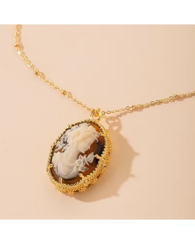 Collier camée Polychrome