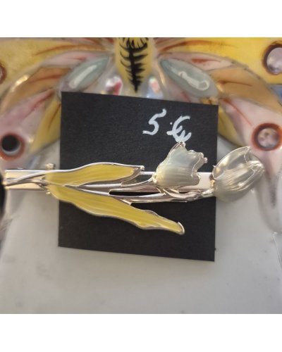 Barrette à Cheveux TULIPE émail ( plusieurs coloris