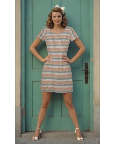 RARE !! " VINTAGE " Magnifique robe 1960's pur jus faite main