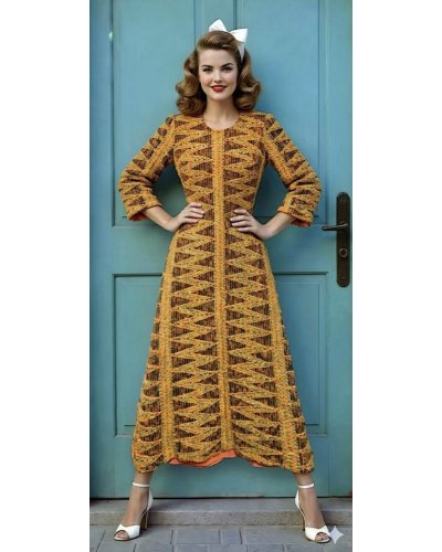 " FRIPERIE VINTAGE " Robe 70 seventies faite main