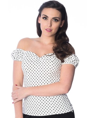 Top GIPSY blanc à pois BANNED