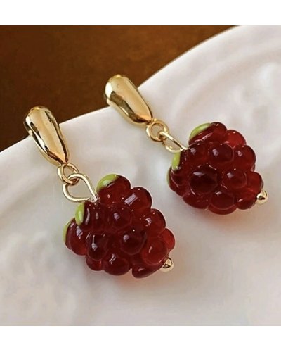 Boucles d'oreilles Fruit rouge