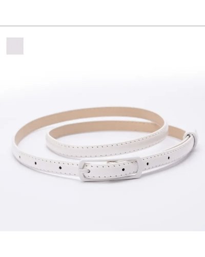 Ceinture fine "Léontine" blanche