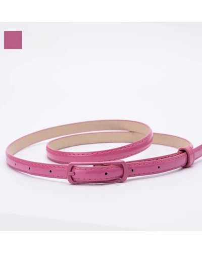 Ceinture fine "Léontine" Fushia