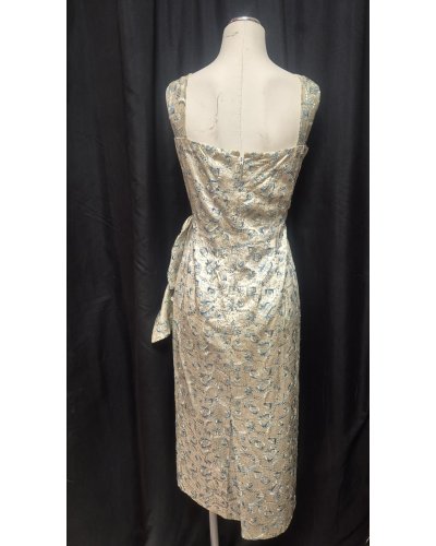 « FRIPERIE VINTAGE» RARE!! Véritable robe des années 50's en lamé faite main