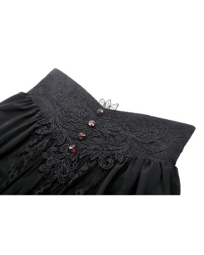 Jupe longue " gothic hearts" DARKINLOVE