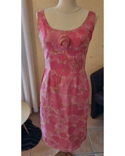 « FRIPERIE VINTAGE » RARE ! Robe vintage 1960's faite main en mousseline