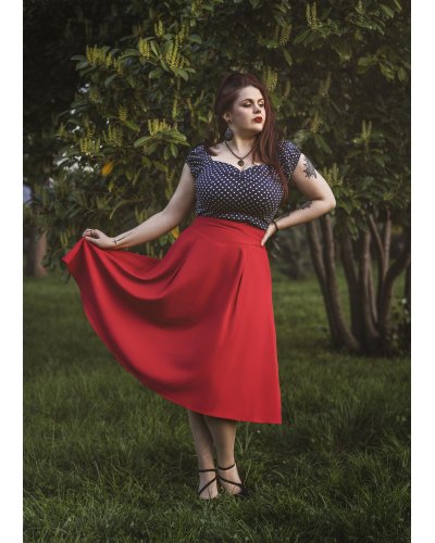 Jupe rouge rétro évasée VOODOO VIXEN