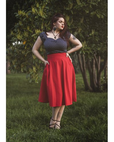 Jupe rouge rétro évasée VOODOO VIXEN