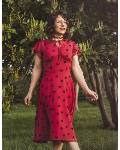 Robe "velvet hearts" VOODOO VIXEN