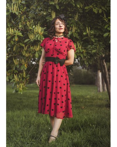 Robe "velvet hearts" VOODOO VIXEN
