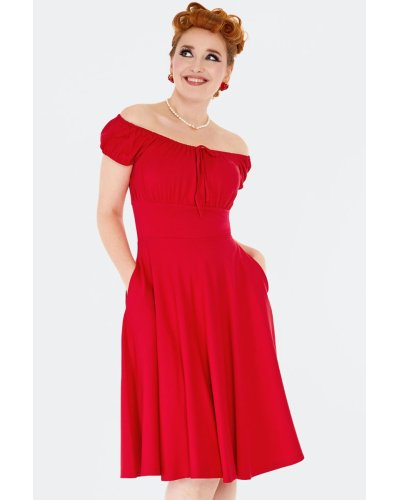Robe " Gathered Neckline" rouge VIXEN