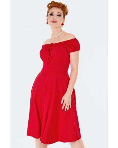 Robe " Gathered Neckline" rouge VIXEN