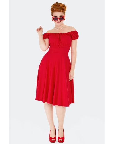 Robe " Gathered Neckline" rouge VIXEN