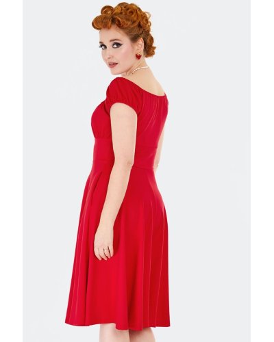 Robe " Gathered Neckline" rouge VIXEN