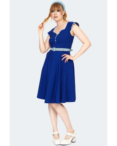 Robe évasée bleue Chacha Voodoo Vixen