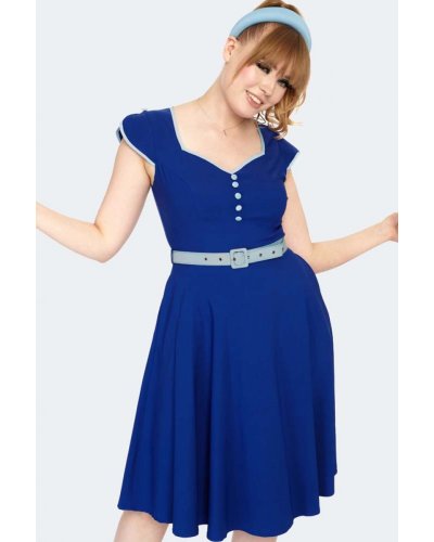 Robe évasée bleue Chacha Voodoo Vixen