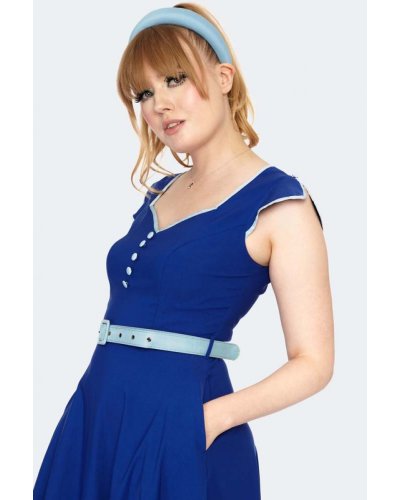Robe évasée bleue Chacha Voodoo Vixen