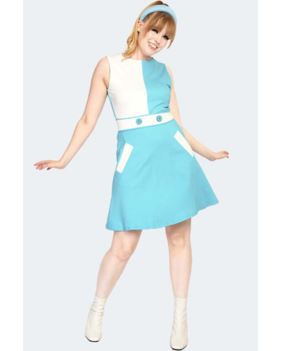 Robe années 60 à empiècements contrastés Voodoo Vixen