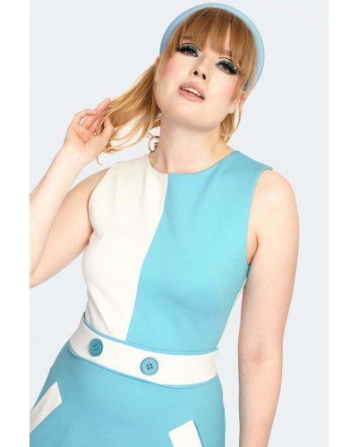 Robe années 60 à empiècements contrastés Voodoo Vixen