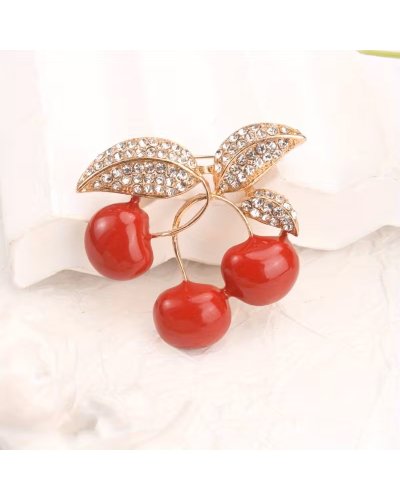 BROCHE 3 cerises
