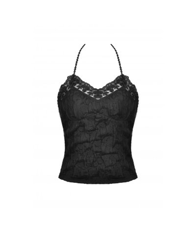 Haut dos nu gothique"crumpled roses" DARKINLOVE