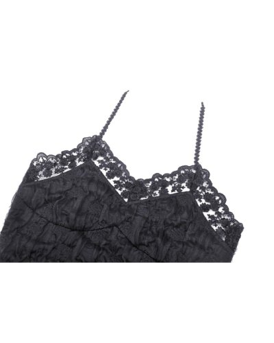 Haut dos nu gothique"crumpled roses" DARKINLOVE