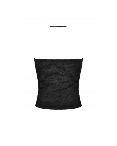 Haut dos nu gothique"crumpled roses" DARKINLOVE