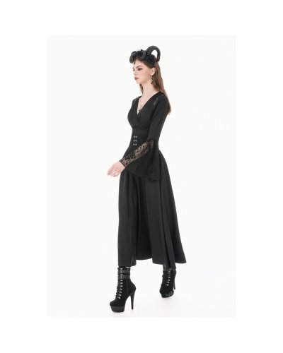 Jupe longue gothique "embroidery" DARKINLOVE