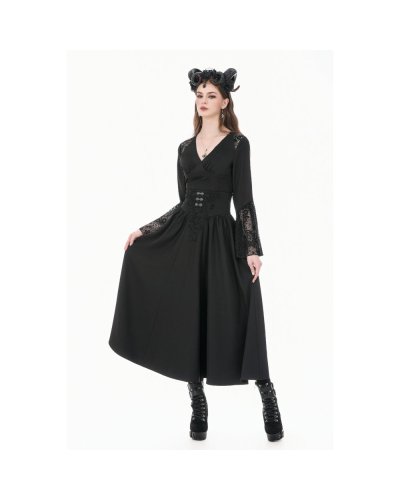 Jupe longue gothique "embroidery" DARKINLOVE