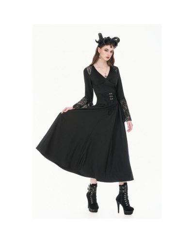 Jupe longue gothique "embroidery" DARKINLOVE