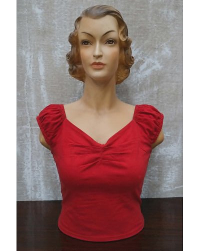 " FRIPERIE SECONDE MAIN "  Top rouge Collectif Clothing