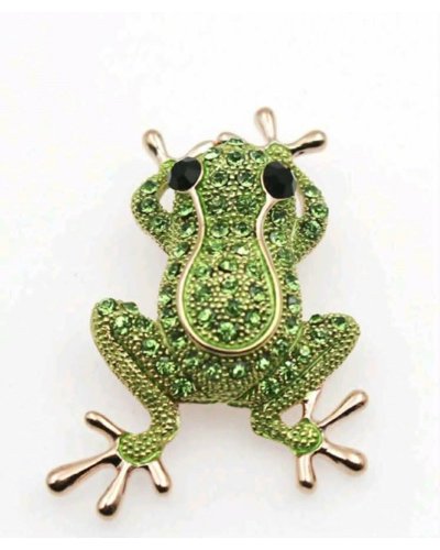 Broche Grenouille verte