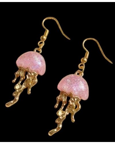 Boucles d'oreilles Méduses Rose
