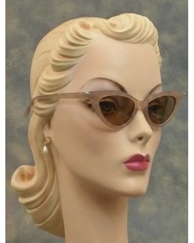 Lunettes de soleil "Cat pointe métal" BEIGE