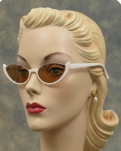 Lunettes de soleil Demi lune blanche