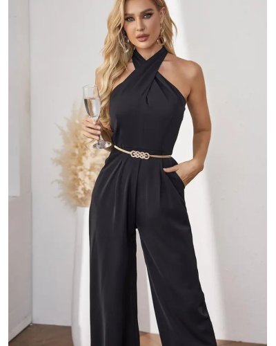 Combinaison pantalon noir "Giny"