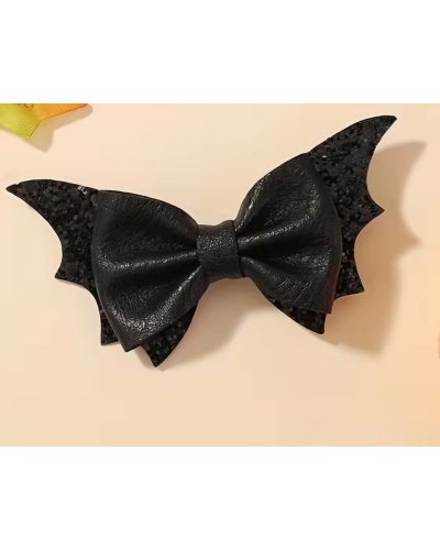Barrette noeud Noir Chauve-Souris