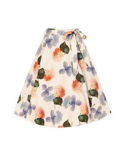 Jupe trapèze fleurie Vanessa HEARTS AND ROSES